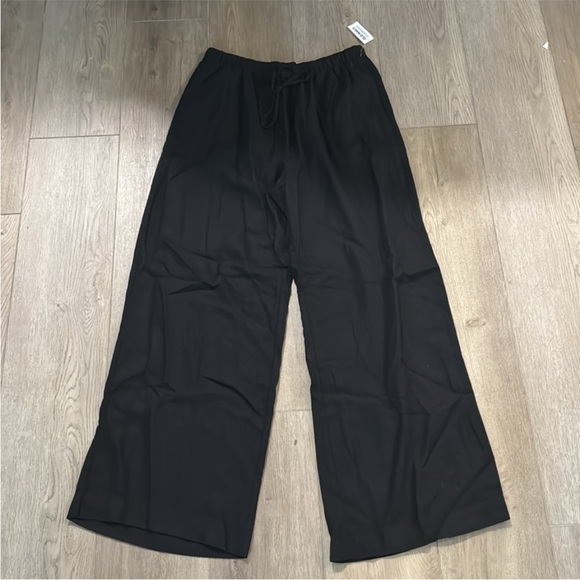 NEW! OLD NAVY Black High-Waisted Linen-Blend Super Wide-Leg Pants - #683365 🌹 - Picture 9 of 10